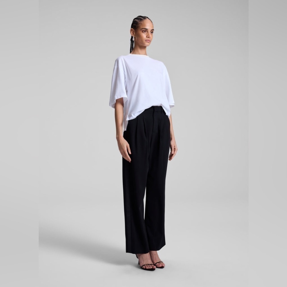 NWT A.L.C. Albie Cotton Jersey White Tee Size S $145 - Picture 4 of 10